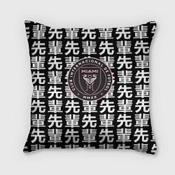 Подушка квадратная Inter japan black, цвет: 3D-принт