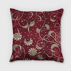 Подушка квадратная Красный бархат, цвет: 3D-принт
