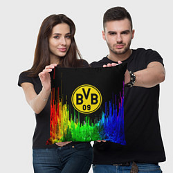 Подушка квадратная Borussia градиент текстура, цвет: 3D-принт — фото 2