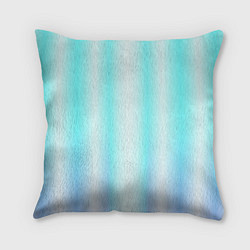 Подушка квадратная Neon white blue lines, цвет: 3D-принт