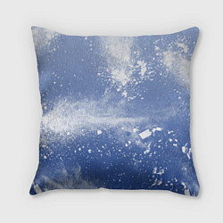 Подушка квадратная Снежки попали в тебя, цвет: 3D-принт