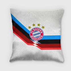 Подушка квадратная Бавария Мюнхен геометрия спорт, цвет: 3D-принт