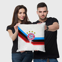 Подушка квадратная Бавария Мюнхен геометрия спорт, цвет: 3D-принт — фото 2