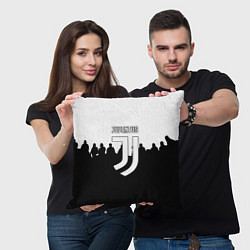 Подушка квадратная Ювентус команды, цвет: 3D-принт — фото 2