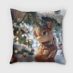 Подушка квадратная Лошадка в свитере