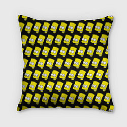 Подушка квадратная Барт Симпсон: узор, цвет: 3D-принт