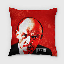 Подушка квадратная Red Lenin, цвет: 3D-принт