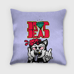 Подушка квадратная Drop Dead: Dark Side, цвет: 3D-принт