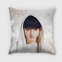 Подушка квадратная Jeon Jung Kook, цвет: 3D-принт