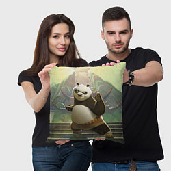 Подушка квадратная Кунг фу панда, цвет: 3D-принт — фото 2