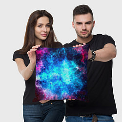 Подушка квадратная Голубая вселенная, цвет: 3D-принт — фото 2