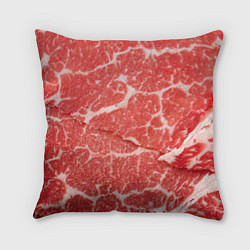 Подушка квадратная Кусок мяса, цвет: 3D-принт
