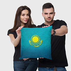 Подушка квадратная Флаг Казахстана, цвет: 3D-принт — фото 2