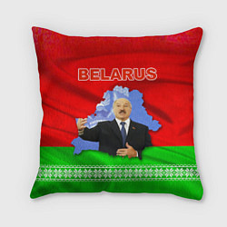 Подушка квадратная Беларусь - Александр Лукашенко, цвет: 3D-принт