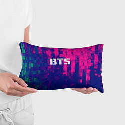 Подушка-антистресс BTS: Blue & Pink Neon, цвет: 3D-принт — фото 2