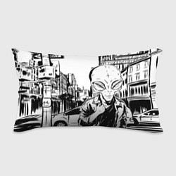 Подушка-антистресс Портрет пришельца в Нью Йорке, цвет: 3D-принт