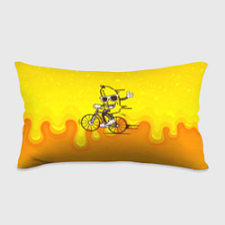 Подушка-антистресс Банан на велосипеде, цвет: 3D-принт