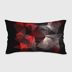 Подушка-антистресс Серо-красная абстракция, цвет: 3D-принт