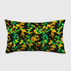 Подушка-антистресс Абстрактный желто-зеленый узор, цвет: 3D-принт