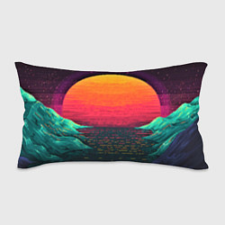 Подушка-антистресс Пиксельный закат, цвет: 3D-принт