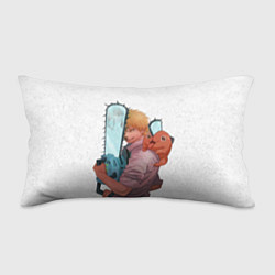 Подушка-антистресс Дэндзи, Почита и бензопила, цвет: 3D-принт