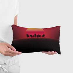Подушка-антистресс Ковбои в закате, цвет: 3D-принт — фото 2