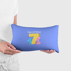 Подушка-антистресс Седьмой день рождения, цвет: 3D-принт — фото 2