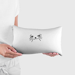 Подушка-антистресс Милый котик на белом, цвет: 3D-принт — фото 2