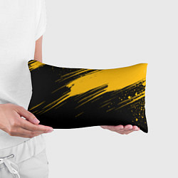 Подушка-антистресс Black and yellow grunge, цвет: 3D-принт — фото 2