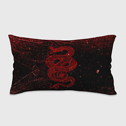 Подушка-антистресс Красная Змея Red Snake Глитч, цвет: 3D-принт