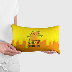 Подушка-антистресс Спокойствие Спокойный кот, цвет: 3D-принт — фото 2