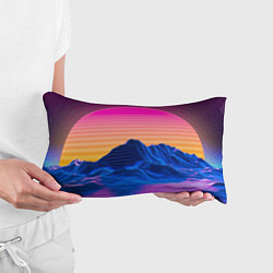 Подушка-антистресс Vaporwave Mountains Психоделика Неон, цвет: 3D-принт — фото 2