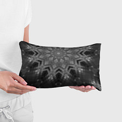 Подушка-антистресс Серый геометрический орнамент-калейдоскоп, цвет: 3D-принт — фото 2