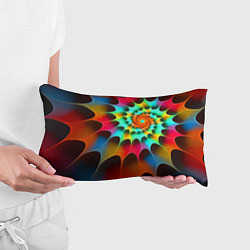 Подушка-антистресс Красочная неоновая спираль Colorful neon spiral, цвет: 3D-принт — фото 2