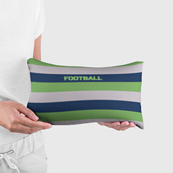 Подушка-антистресс Цветные полосы текст футбол Text football colored, цвет: 3D-принт — фото 2