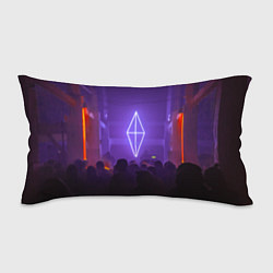 Подушка-антистресс Неоновое помещение с людьми - Фиолетовый, цвет: 3D-принт