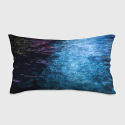 Подушка-антистресс Неоновые волны на воде - Синий, цвет: 3D-принт