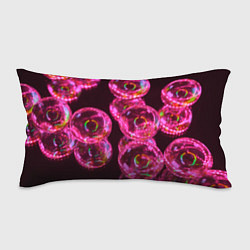 Подушка-антистресс Неоновые сюрреалистичные пузыри - Розовый, цвет: 3D-принт