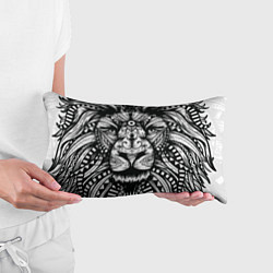 Подушка-антистресс Черно белый Африканский Лев Black and White Lion, цвет: 3D-принт — фото 2