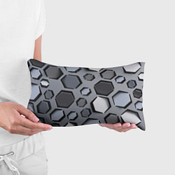 Подушка-антистресс Металлическая киберпанк броня - Серый, цвет: 3D-принт — фото 2