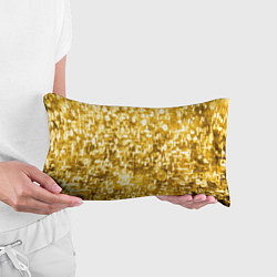 Подушка-антистресс Абстрактное множество золотых огней - Яркожёлтый, цвет: 3D-принт — фото 2