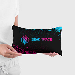 Подушка-антистресс Dead Space - neon gradient: надпись и символ, цвет: 3D-принт — фото 2