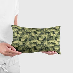 Подушка-антистресс Кошачий камуфляж в зеленой гамме, цвет: 3D-принт — фото 2