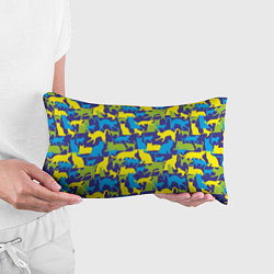 Подушка-антистресс Синий кошачий камуфляж, цвет: 3D-принт — фото 2