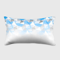 Подушка-антистресс Исчезающие серо-голубые полигоны, цвет: 3D-принт