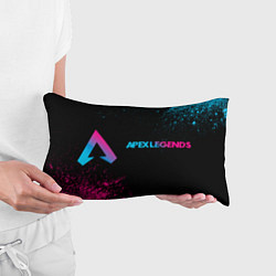 Подушка-антистресс Apex Legends - neon gradient: надпись и символ, цвет: 3D-принт — фото 2