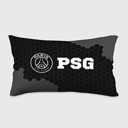 Подушка-антистресс PSG sport на темном фоне: надпись и символ, цвет: 3D-принт