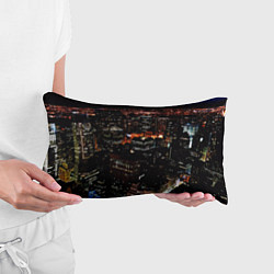 Подушка-антистресс Ночной город - вид с высоты, цвет: 3D-принт — фото 2
