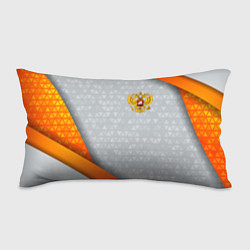 Подушка-антистресс Orange & silver Russia, цвет: 3D-принт