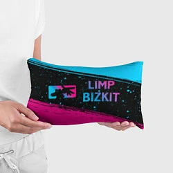 Подушка-антистресс Limp Bizkit - neon gradient: надпись и символ, цвет: 3D-принт — фото 2